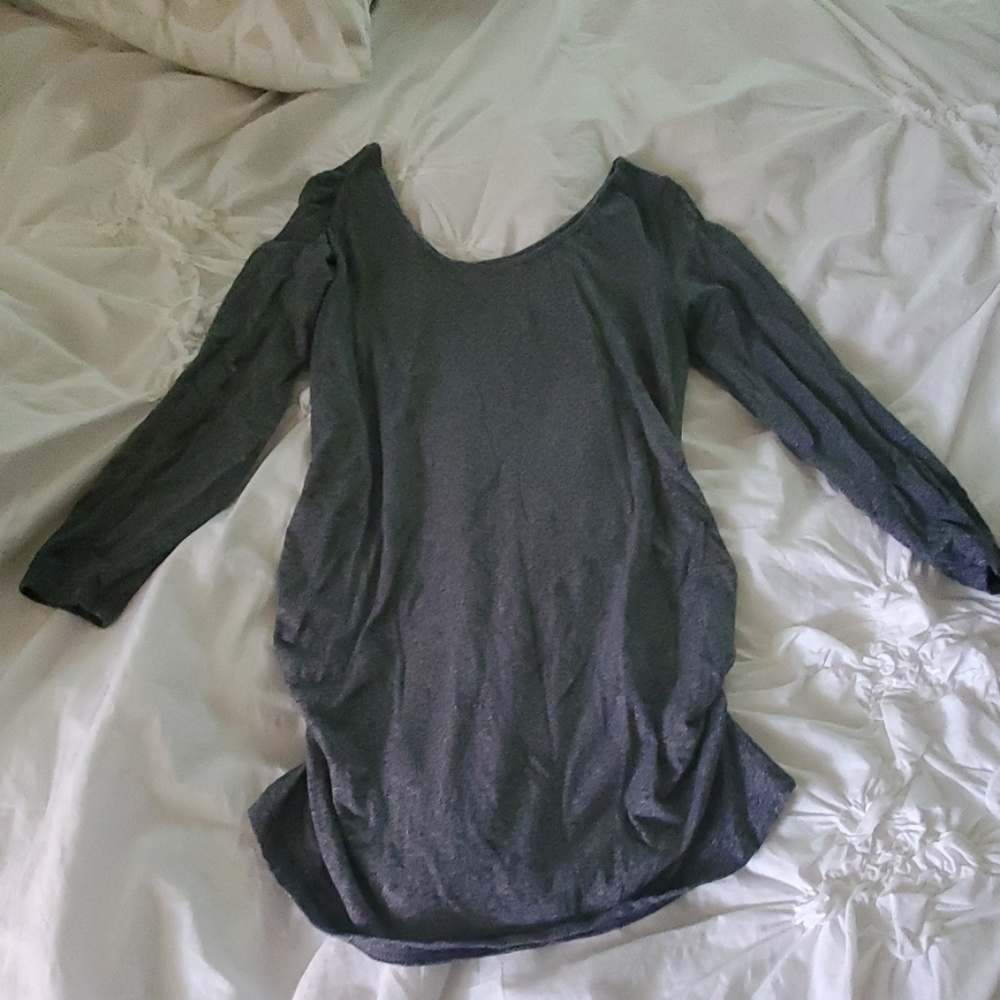 3/4 inch dark Gray maternity top